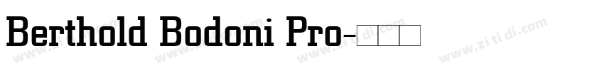 Berthold Bodoni Pro字体转换